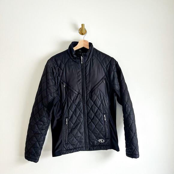 Marker Zip Front Quilted Moto Jacket with Zip Pockets Black M - Picture 2 of 10